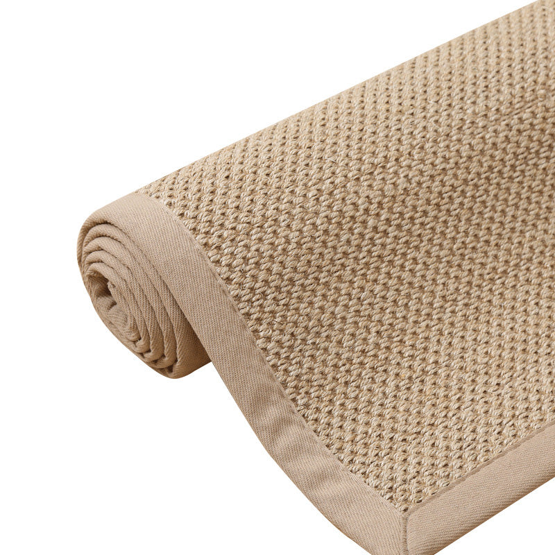 BowLift | Simple Multicolor Solid Area Rug Jute Lodge Rug Machine Washable Rug for Indoor with Border for the Living Room