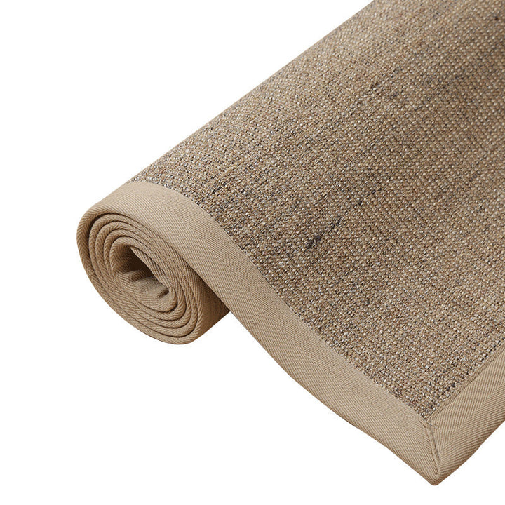 BowLift | Simple Multicolor Solid Area Rug Jute Lodge Rug Machine Washable Rug for Indoor with Border for the Living Room