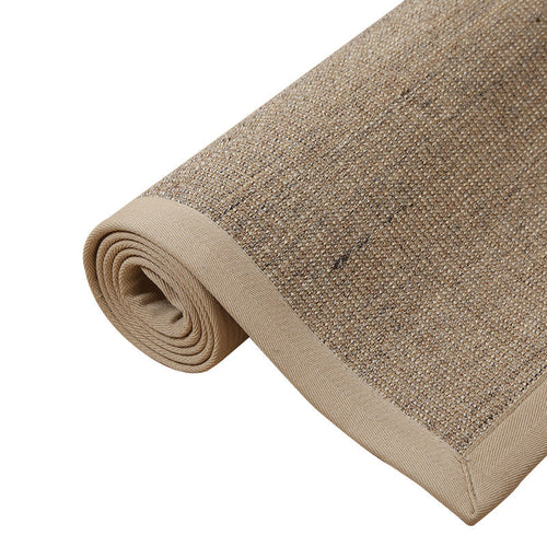 BowLift | Simple Multicolor Solid Area Rug Jute Lodge Rug Machine Washable Rug for Indoor with Border for the Living Room