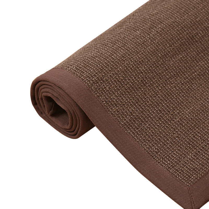 BowLift | Simple Multicolor Solid Area Rug Jute Lodge Rug Machine Washable Rug for Indoor with Border for the Living Room