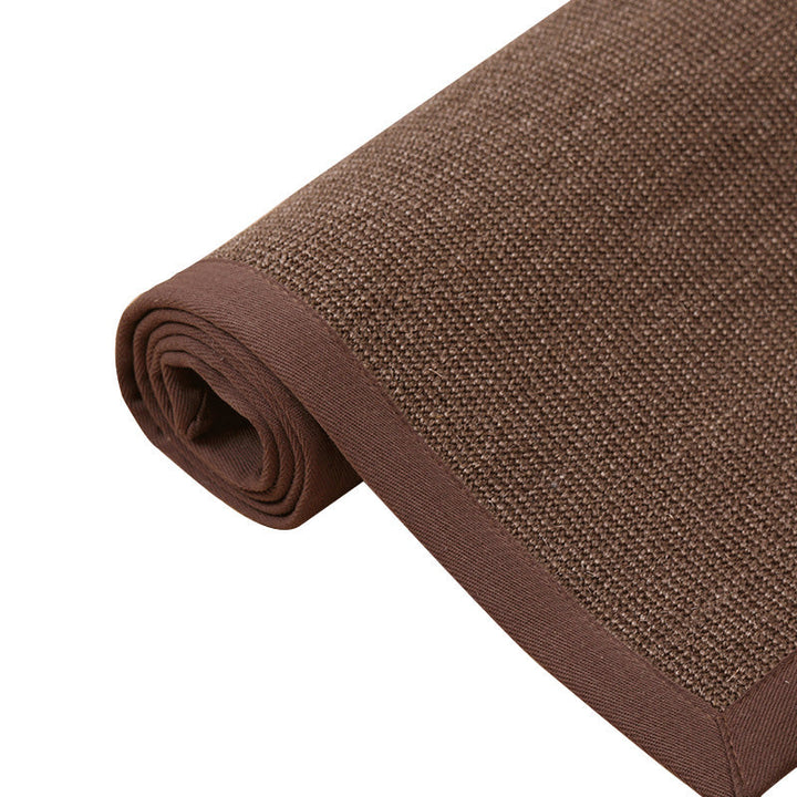 BowLift | Simple Multicolor Solid Area Rug Jute Lodge Rug Machine Washable Rug for Indoor with Border for the Living Room