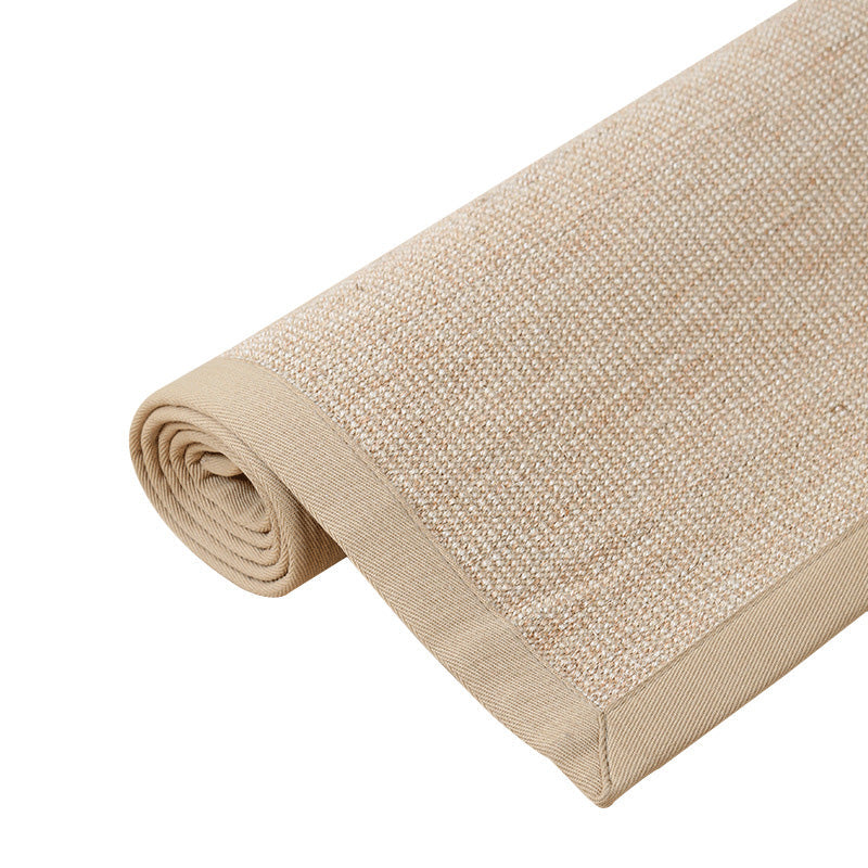 BowLift | Simple Multicolor Solid Area Rug Jute Lodge Rug Machine Washable Rug for Indoor with Border for the Living Room