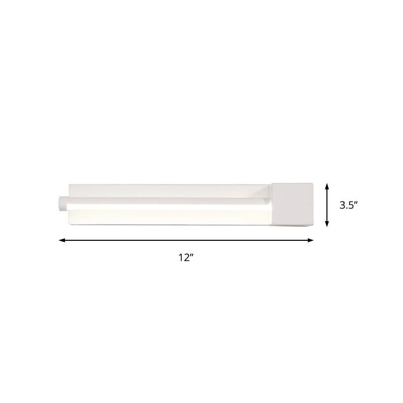 BowLift | Adjustable acrylic-colored linear wall lamp Simplicity LED Black/White Wall-mounted light, Warm/White light