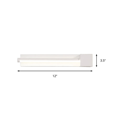 BowLift | Adjustable acrylic-colored linear wall lamp Simplicity LED Black/White Wall-mounted light, Warm/White light