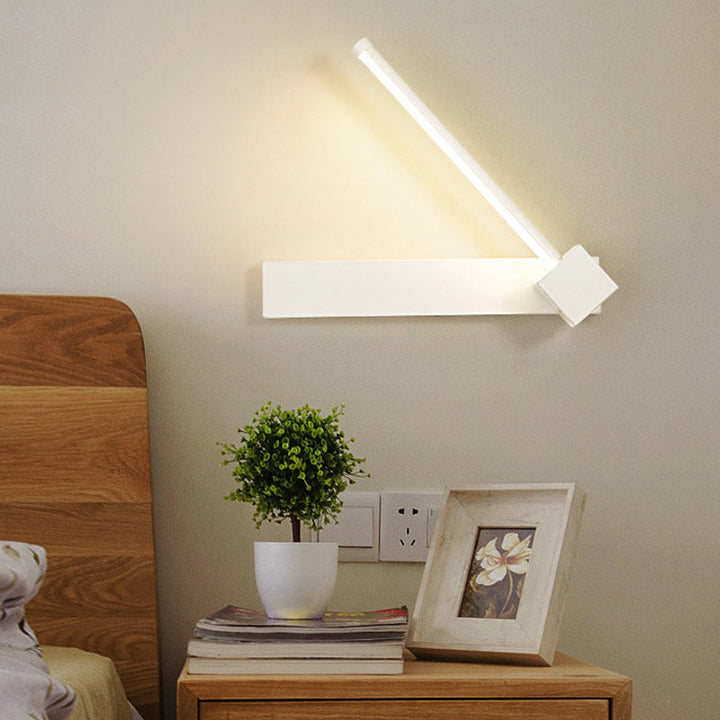 BowLift | Adjustable acrylic-colored linear wall lamp Simplicity LED Black/White Wall-mounted light, Warm/White light