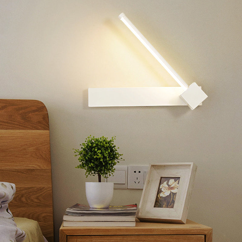 BowLift | Adjustable acrylic-colored linear wall lamp Simplicity LED Black/White Wall-mounted light, Warm/White light