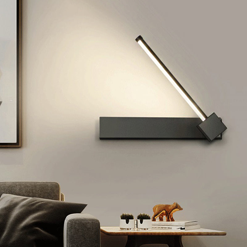 BowLift | Adjustable acrylic-colored linear wall lamp Simplicity LED Black/White Wall-mounted light, Warm/White light