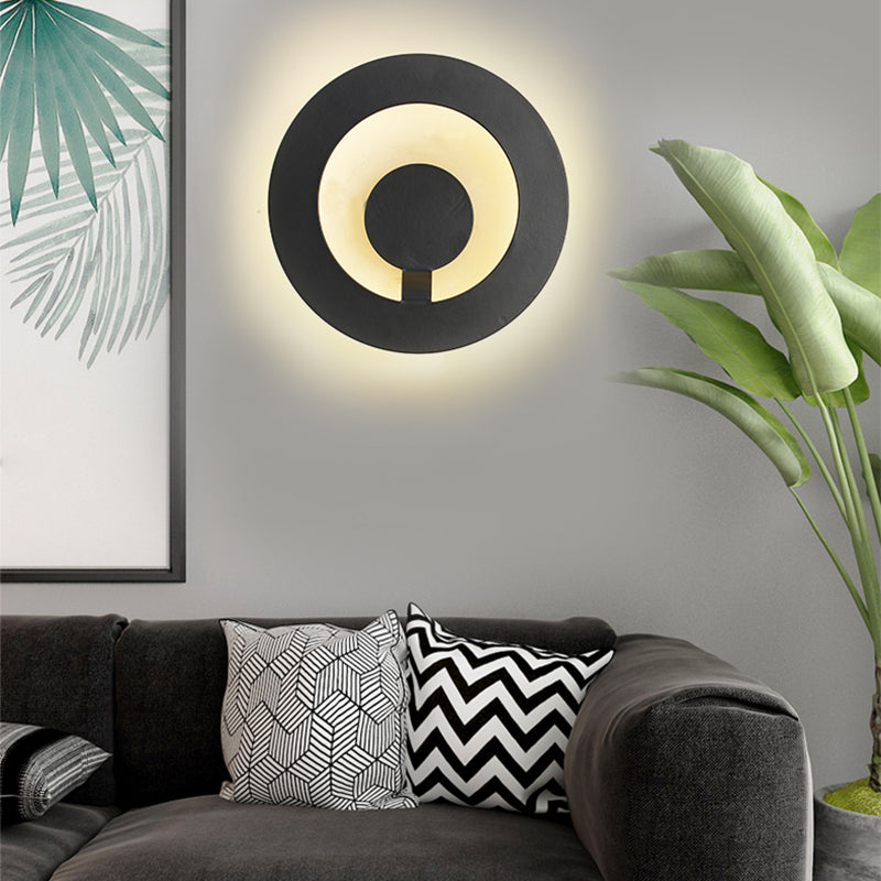 BowLift | Black/White Super Thin Wall Light Modern Acrylic Living Room Wall Lamp, Warm/White Light