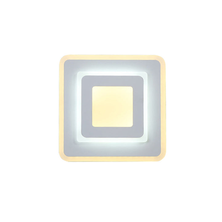 BowLift | Minimalist Acrylic Round/Square Wall Lamp Cozy Energy-Saving LED White Wall Lamp, Warm/White Light