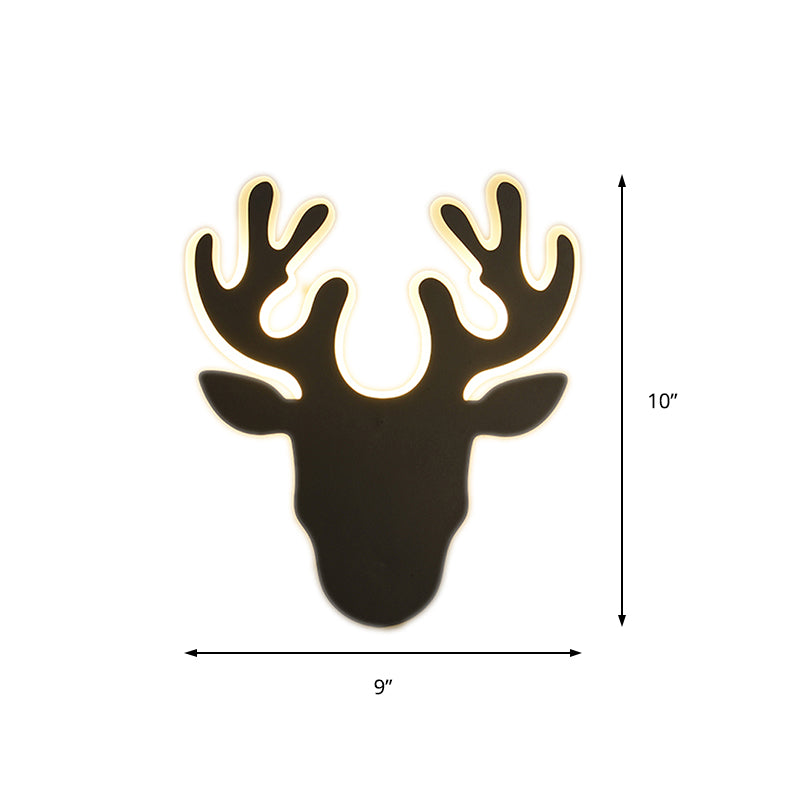 BowLift | Black/White Antler Wall Light Contemporary Acrylic LED Wall Lamp in Warm/White Light