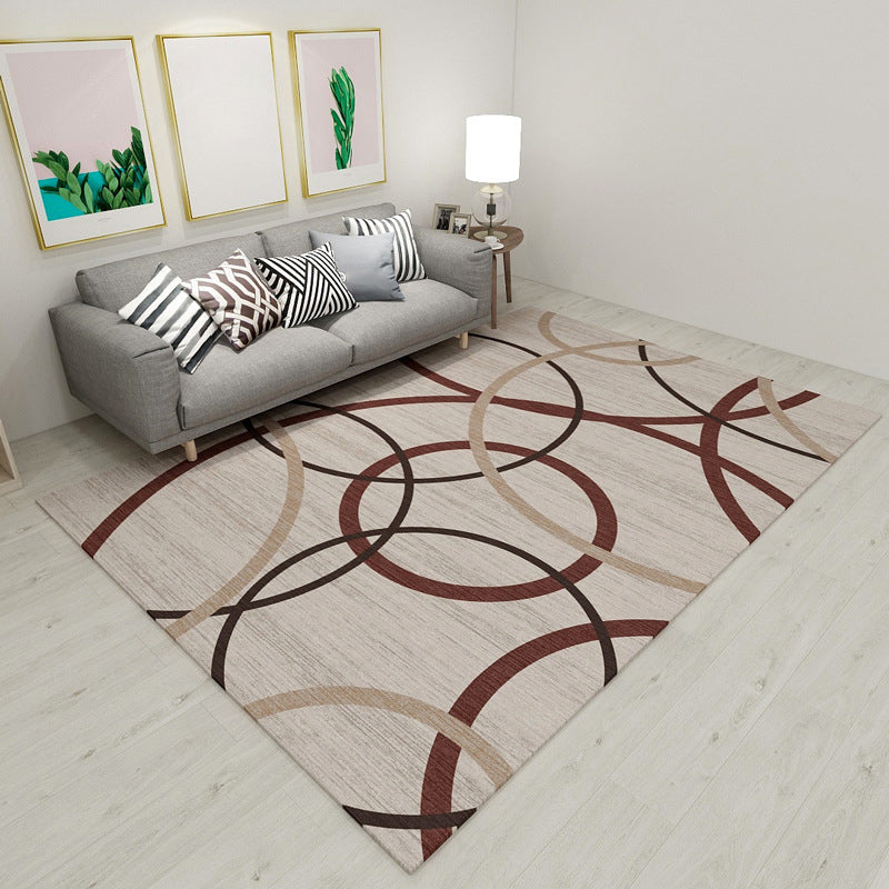 New Modern Style Rug Multicolored geometric rug Stain resistant Machine washable Non-slip rug for the living room | Bowlift