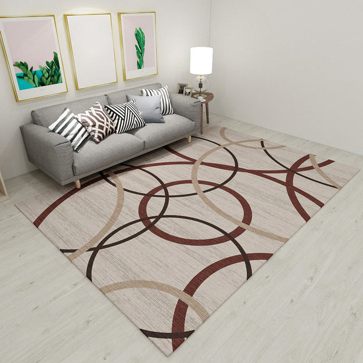 New Modern Style Rug Multicolored geometric rug Stain resistant Machine washable Non-slip rug for the living room | Bowlift