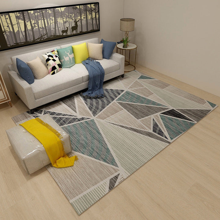 New Modern Style Rug Multicolored geometric rug Stain resistant Machine washable Non-slip rug for the living room | Bowlift