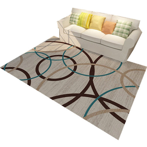New Modern Style Rug Multicolored geometric rug Stain resistant Machine washable Non-slip rug for the living room | Bowlift