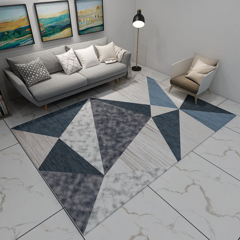 New Modern Style Rug Multicolored geometric rug Stain resistant Machine washable Non-slip rug for the living room | Bowlift