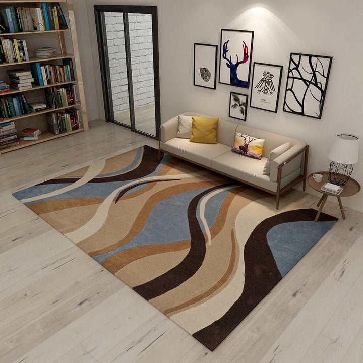 New Modern Style Rug Multicolored geometric rug Stain resistant Machine washable Non-slip rug for the living room | Bowlift