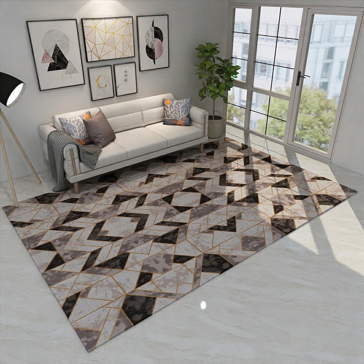 New Modern Style Rug Multicolored geometric rug Stain resistant Machine washable Non-slip rug for the living room | Bowlift