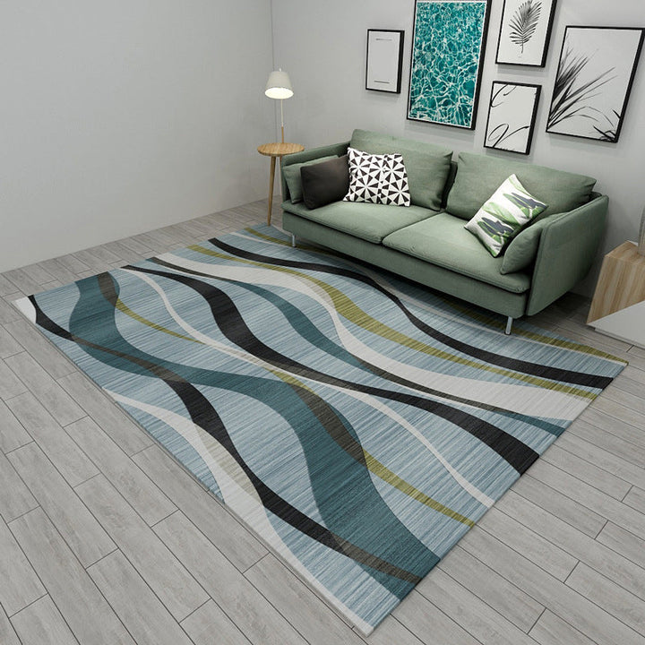 New Modern Style Rug Multicolored geometric rug Stain resistant Machine washable Non-slip rug for the living room | Bowlift