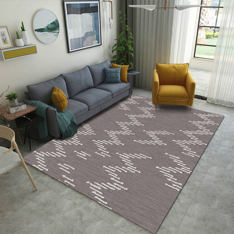 Minimalist Living Room Rug Multicolored Geometric Lines Printed Mat Polypropylene Stain Resistant Non-Slip Pet Friendly Mat | Bowlift