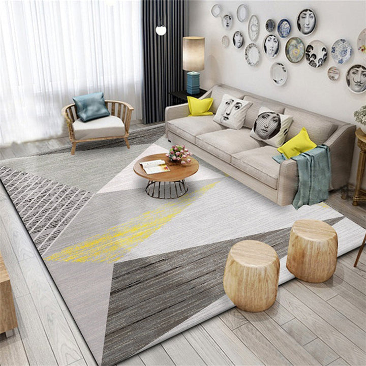 Modern Geometry Color Block Rug Multicolor Polyester Rug Pet Friendly Non-Slip Back Washing Machine Safe Rug for Room | Bowlift
