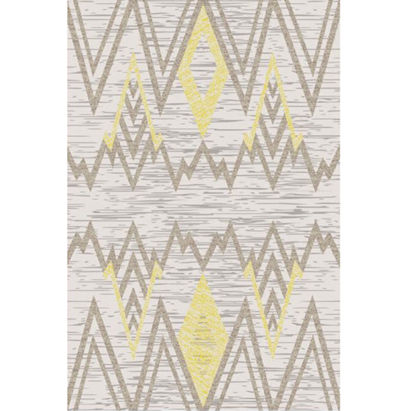 Modern Geometry Color Block Rug Multicolor Polyester Rug Pet Friendly Non-Slip Back Washing Machine Safe Rug for Room | Bowlift