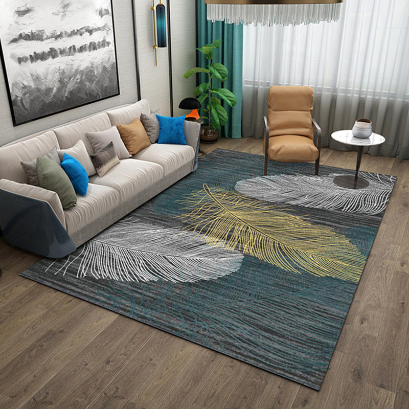 Modern Geometry Color Block Rug Multicolor Polyester Rug Pet Friendly Non-Slip Back Washing Machine Safe Rug for Room | Bowlift