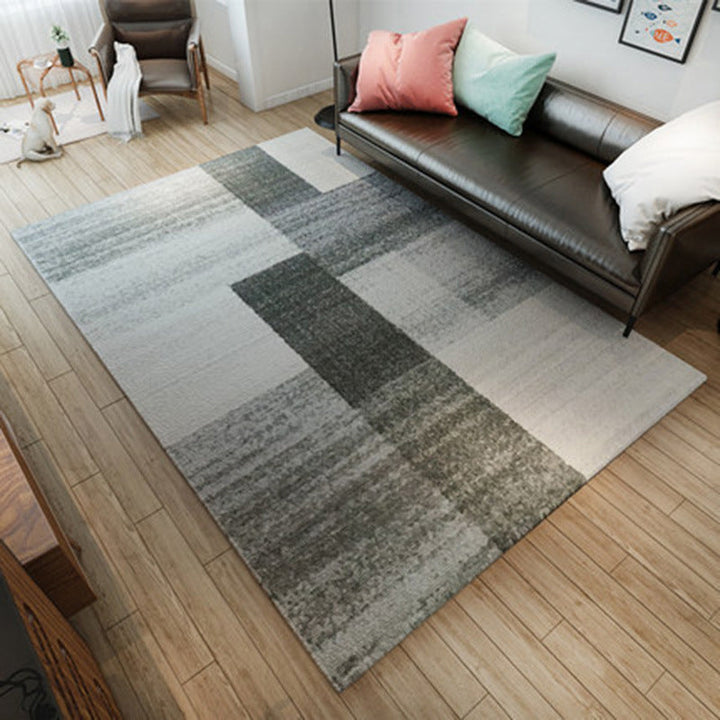 Modern Geometry Color Block Rug Multicolor Polyester Rug Pet Friendly Non-Slip Back Washing Machine Safe Rug for Room | Bowlift
