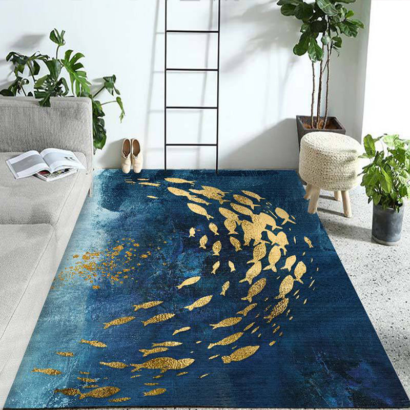 Modern Geometry Color Block Rug Multicolor Polyester Rug Pet Friendly Non-Slip Back Washing Machine Safe Rug for Room | Bowlift