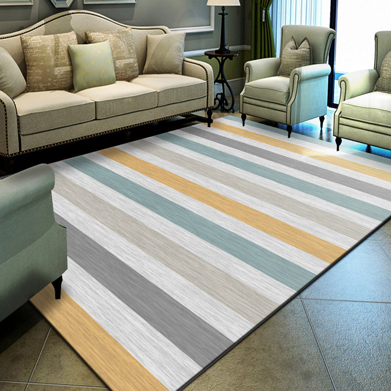 Unique geometric print rug Multicolored Modern rug Synthetic Stain-resistant Washable Non-slip backing Rug for home | Bowlift