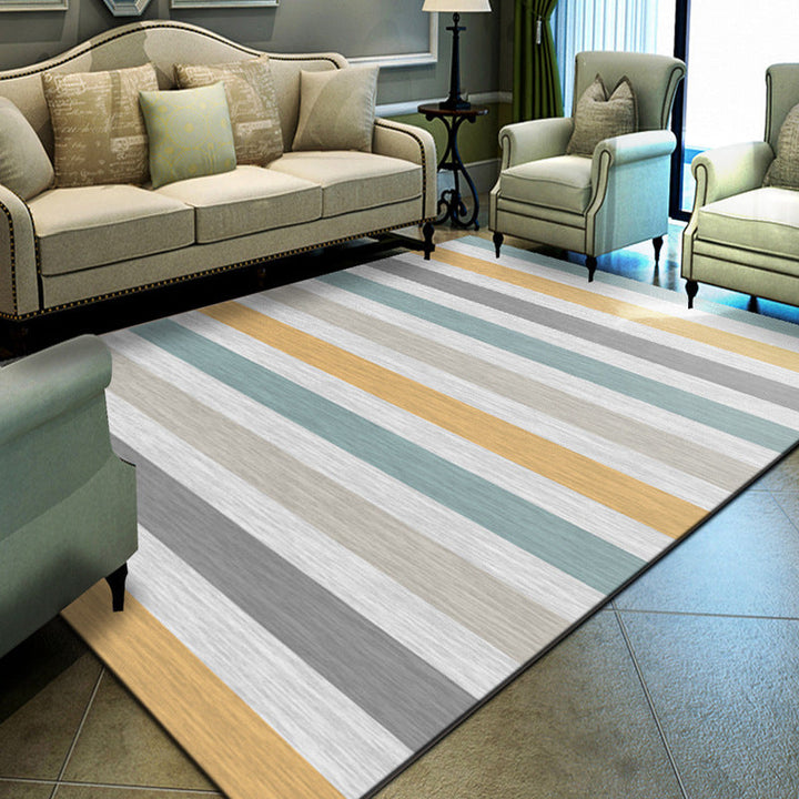 Unique geometric print rug Multicolored Modern rug Synthetic Stain-resistant Washable Non-slip backing Rug for home | Bowlift