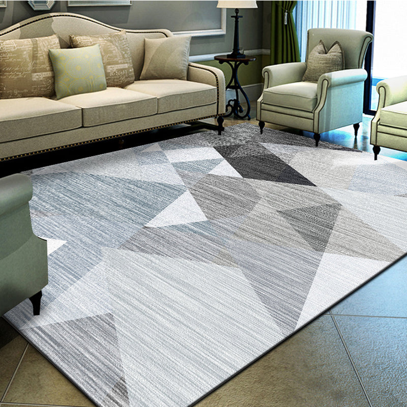 Unique geometric print rug Multicolored Modern rug Synthetic Stain-resistant Washable Non-slip backing Rug for home | Bowlift