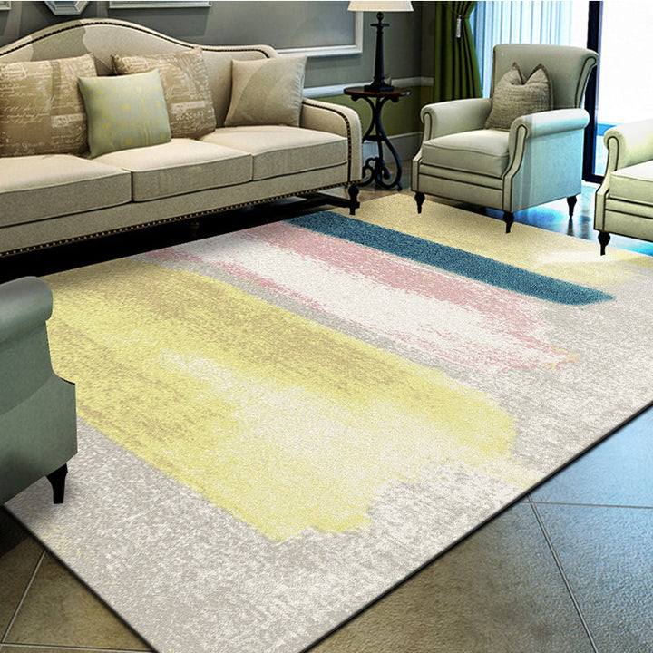 Unique geometric print rug Multicolored Modern rug Synthetic Stain-resistant Washable Non-slip backing Rug for home | Bowlift