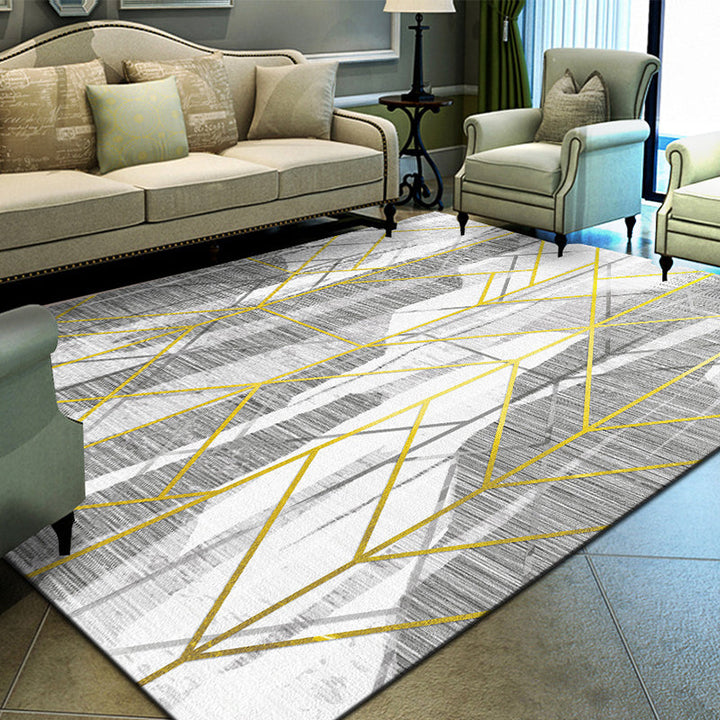 Unique geometric print rug Multicolored Modern rug Synthetic Stain-resistant Washable Non-slip backing Rug for home | Bowlift