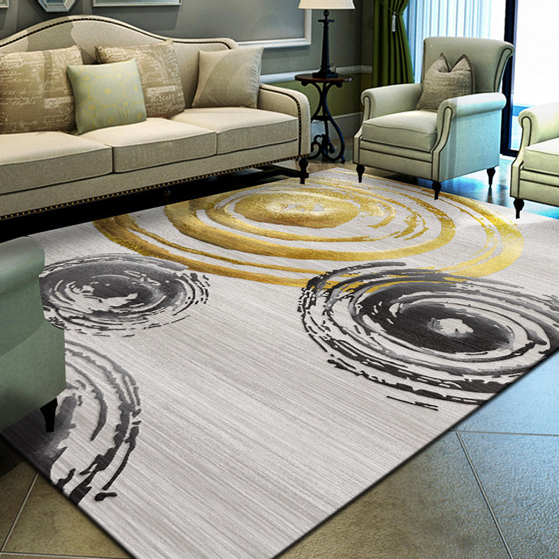 Unique geometric print rug Multicolored Modern rug Synthetic Stain-resistant Washable Non-slip backing Rug for home | Bowlift