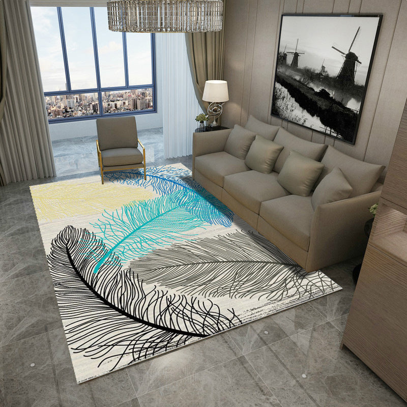 Nordic Drawing Room Carpet Multicolored Patterned Carpet Polypropylene Machine Washable Non-Slip Backing Pet-Friendly Carpet | Bowlift