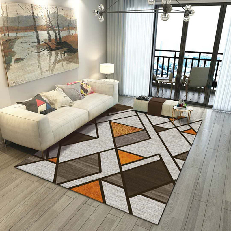 Nordic Drawing Room Carpet Multicolored Patterned Carpet Polypropylene Machine Washable Non-Slip Backing Pet-Friendly Carpet | Bowlift