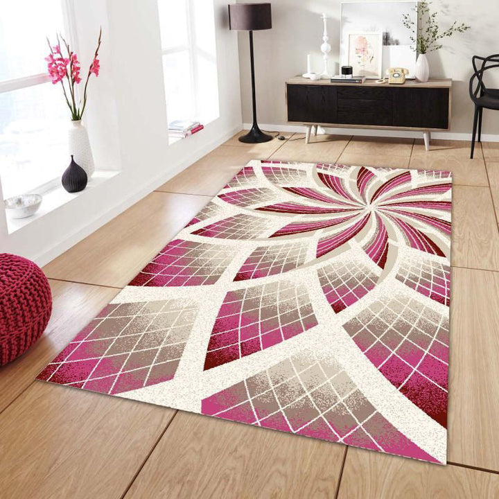 Nordic Drawing Room Carpet Multicolored Patterned Carpet Polypropylene Machine Washable Non-Slip Backing Pet-Friendly Carpet | Bowlift