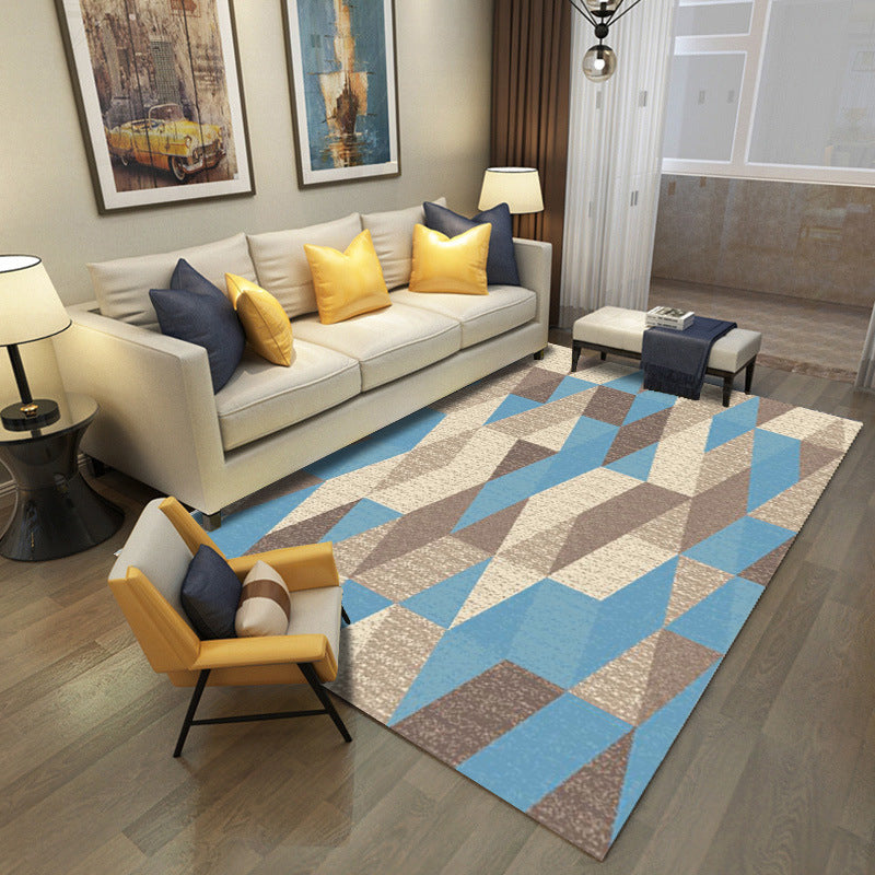 Nordic Drawing Room Carpet Multicolored Patterned Carpet Polypropylene Machine Washable Non-Slip Backing Pet-Friendly Carpet | Bowlift