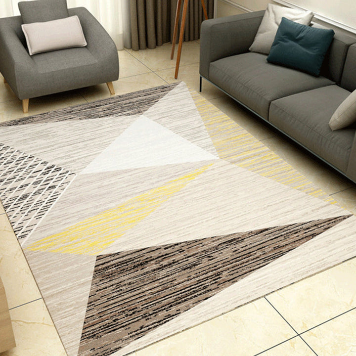 Nordic Drawing Room Carpet Multicolored Patterned Carpet Polypropylene Machine Washable Non-Slip Backing Pet-Friendly Carpet | Bowlift
