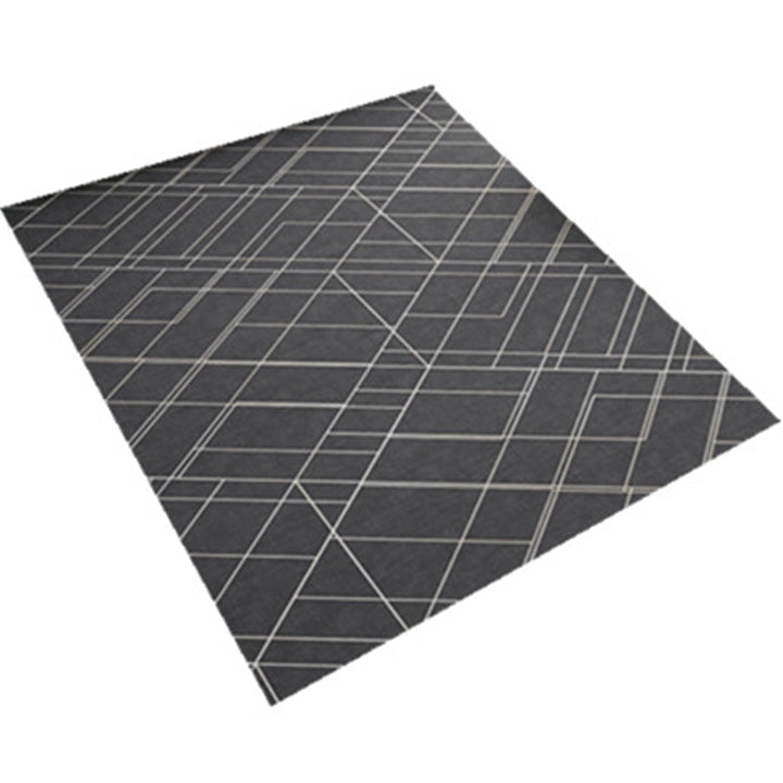 Creative Minimalist Rug Multicolored Cross Lines Art Rug Non-Slip Stain Resistant Pet Friendly Rug for the Living Room | Bowlift