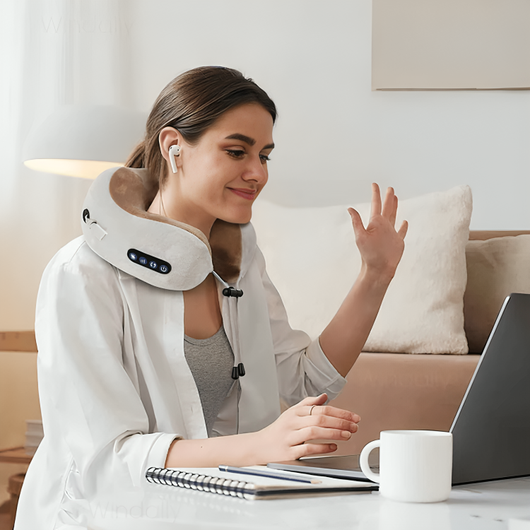 BowLift | Neck Pillow Massager Velvet Memory Foam Travel
