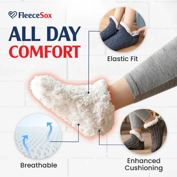 BowLift | Fleece-Lined Non-Slip Thermal Slippers Socks