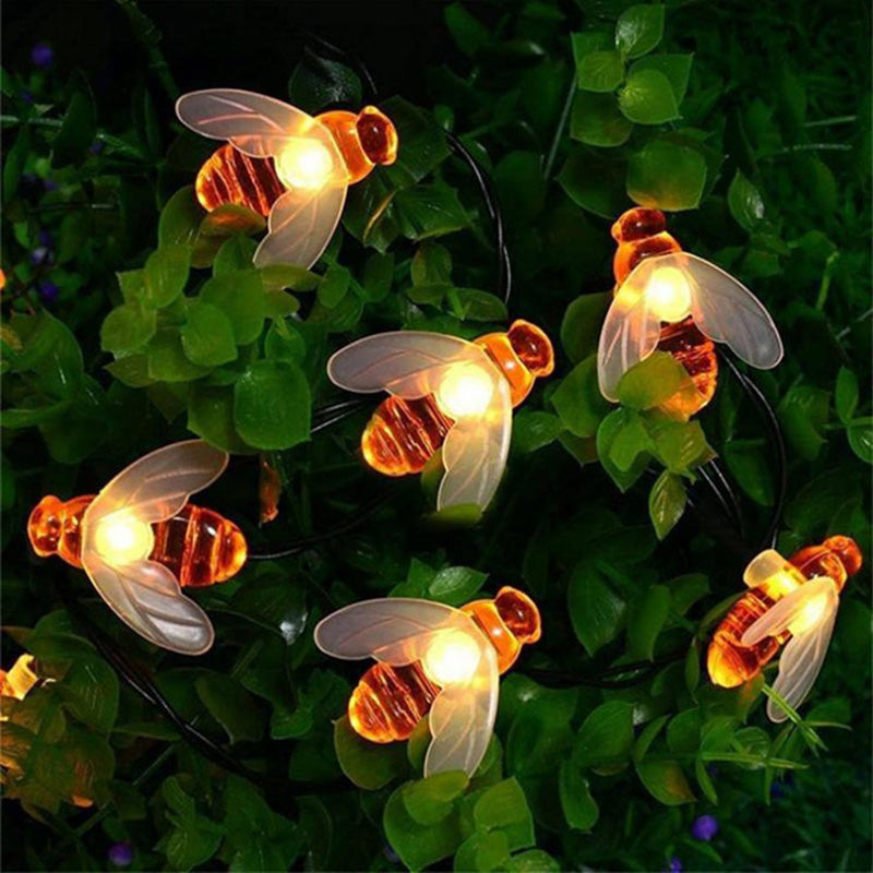 BowLift | Modern Art Deco Waterproof Solar Honey Bees Decoration Plastic LED Outdoor String Light For Garden