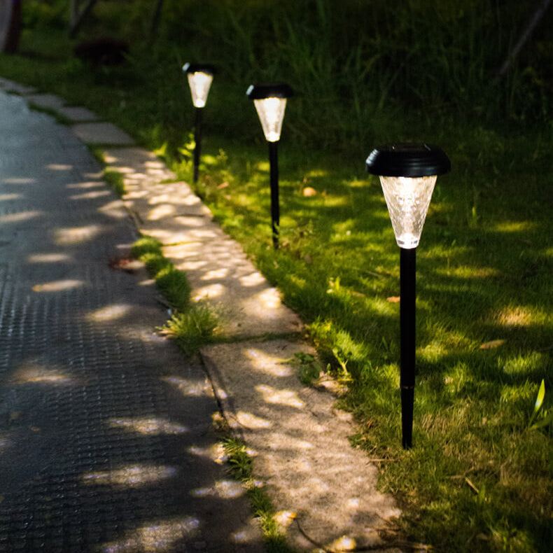 Modern Solar Glass Cone LED Outdoor Garden Ground Insert Landscape Light | Bowlift