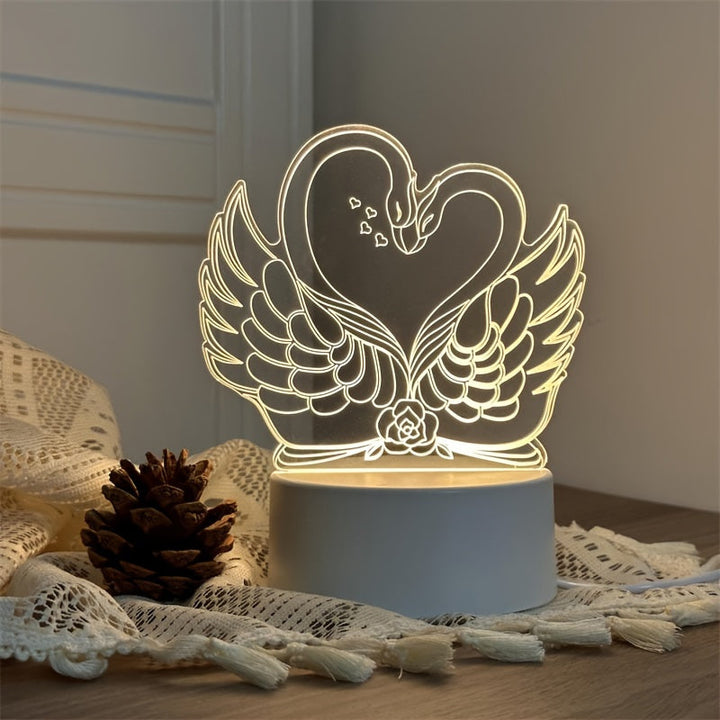 SwaneLume – USB 3D LED Table Lighting Bowlift