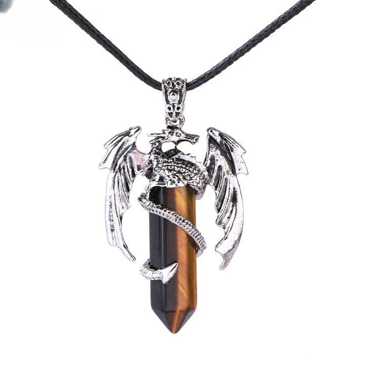BowLift | Bohemian Style Natural Mystic Gemstone Dragon Necklace