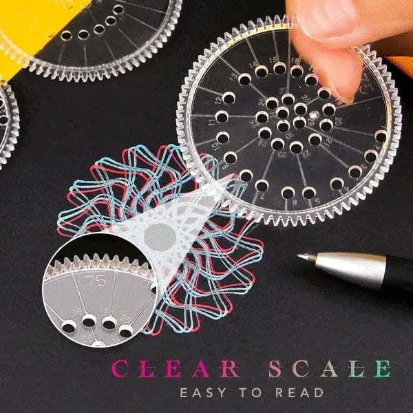 BowLift | 22-piece Spiral Ruler Set – Creative Drawing with System