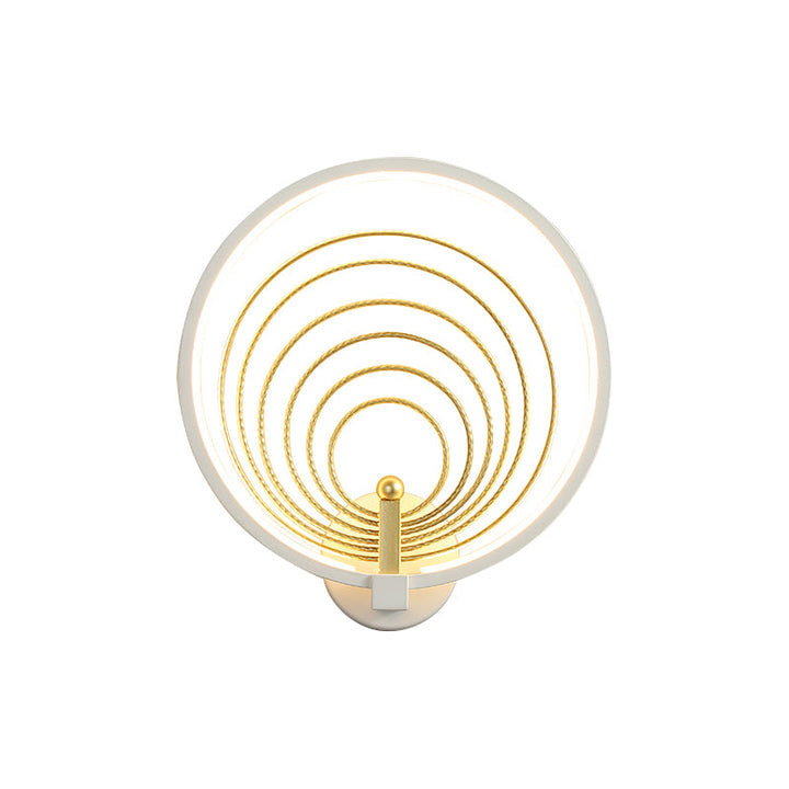 BowLift | Bedroom LED Wall Light Black/White Nightstand Wall Light with Halo Ring Acrylic Shade