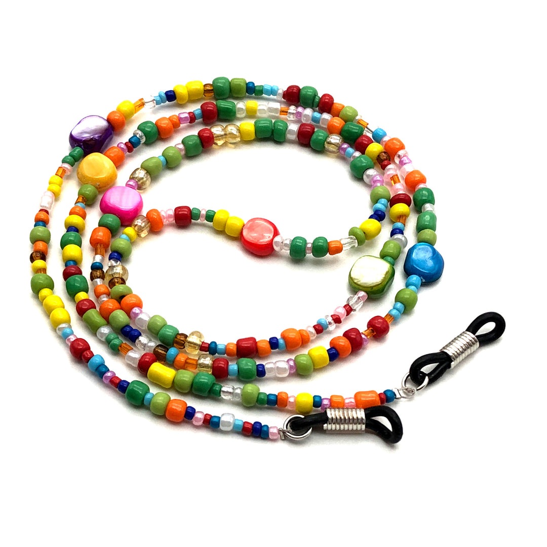 Colorful Beaded Eyewear Retainer Chain Bowlift