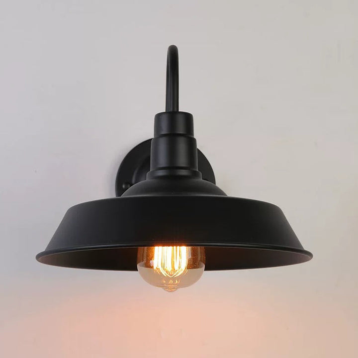 BowLift | Single Bulb Wall Lamp Vintage Pot Cover Iron Wall Mounted Lamp for Restaurant